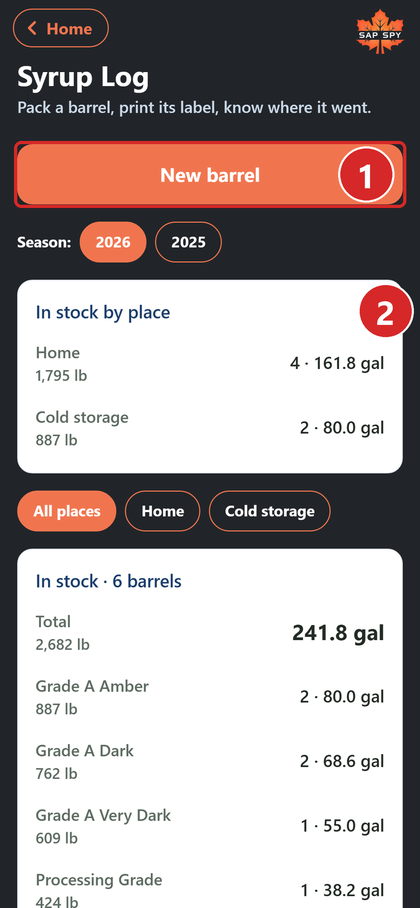 The Syrup Log list