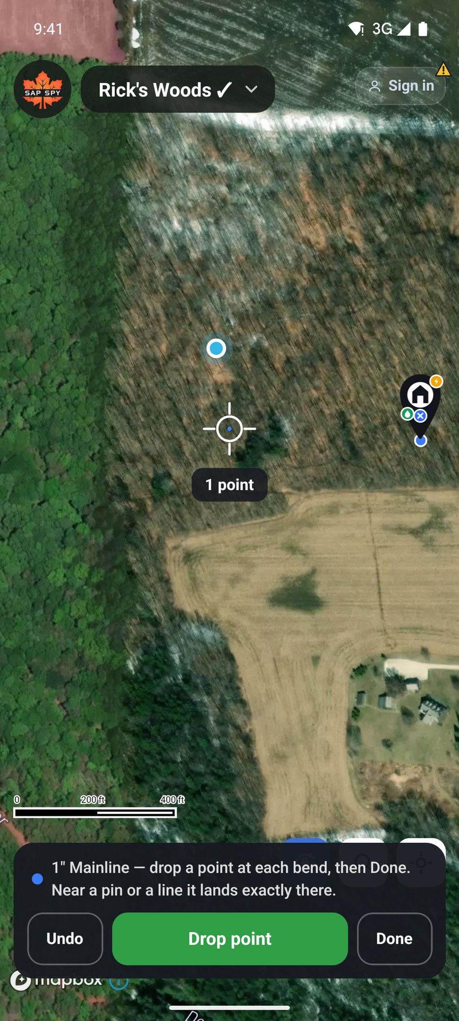 Sighting the crosshair on the next bend