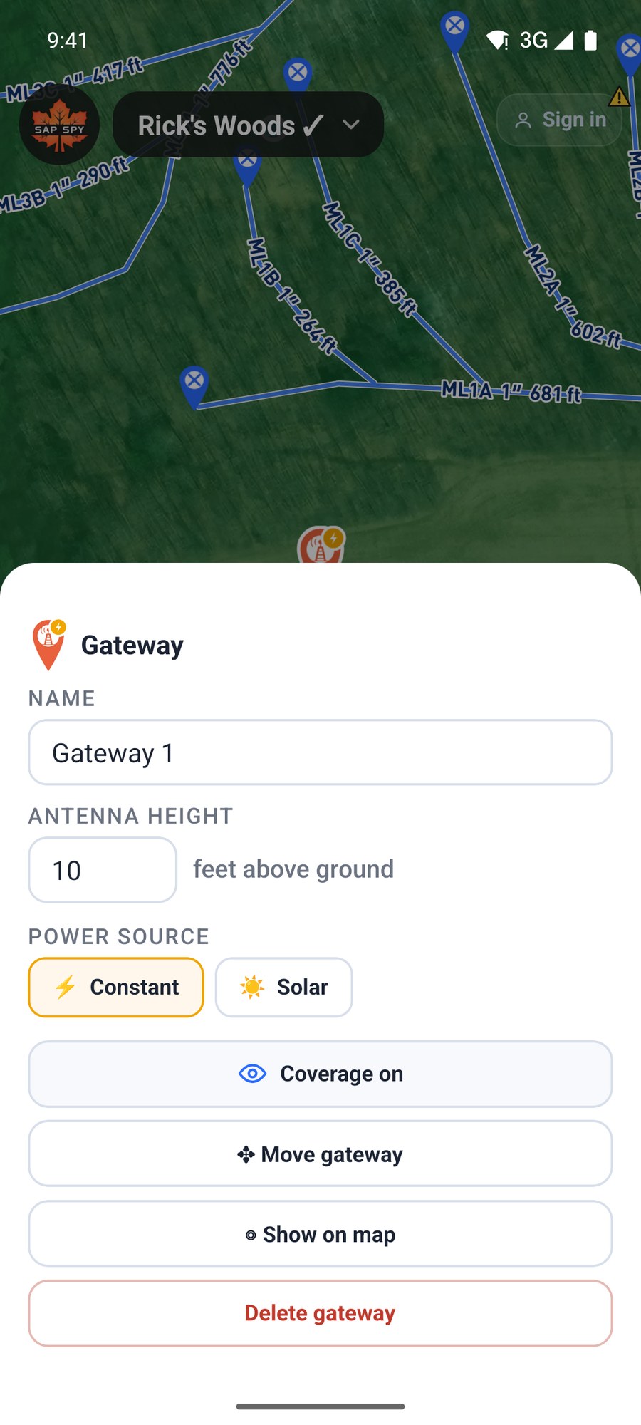 A gateway's card