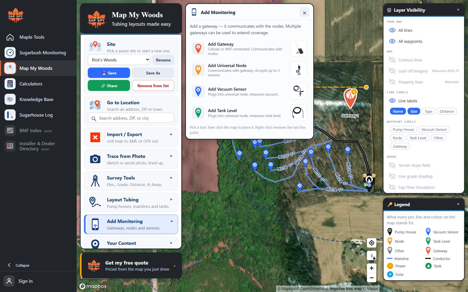 The Add Monitoring tools on the computer