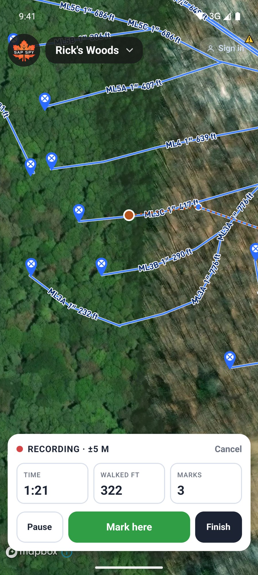 Recording a walk, with Mark here