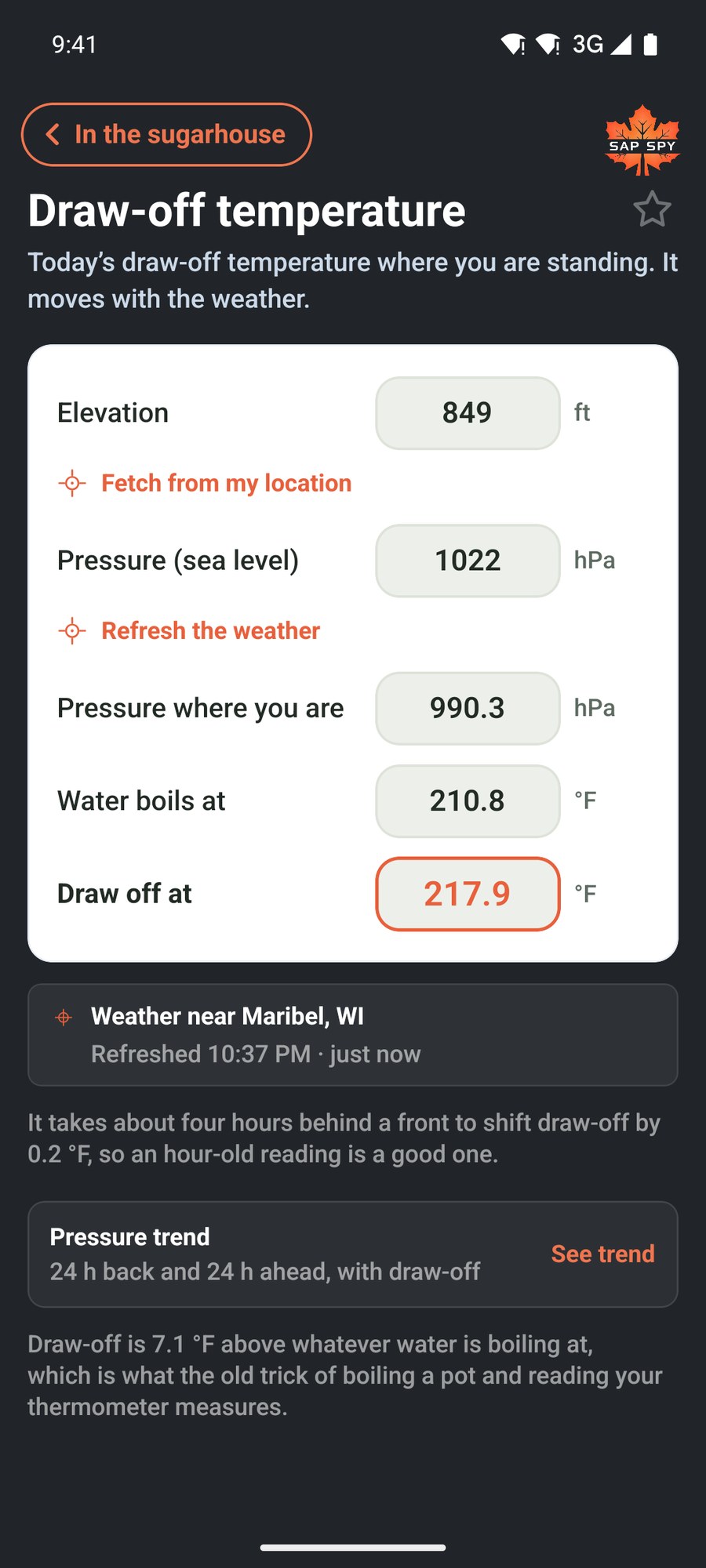 The Draw-off temperature calculator