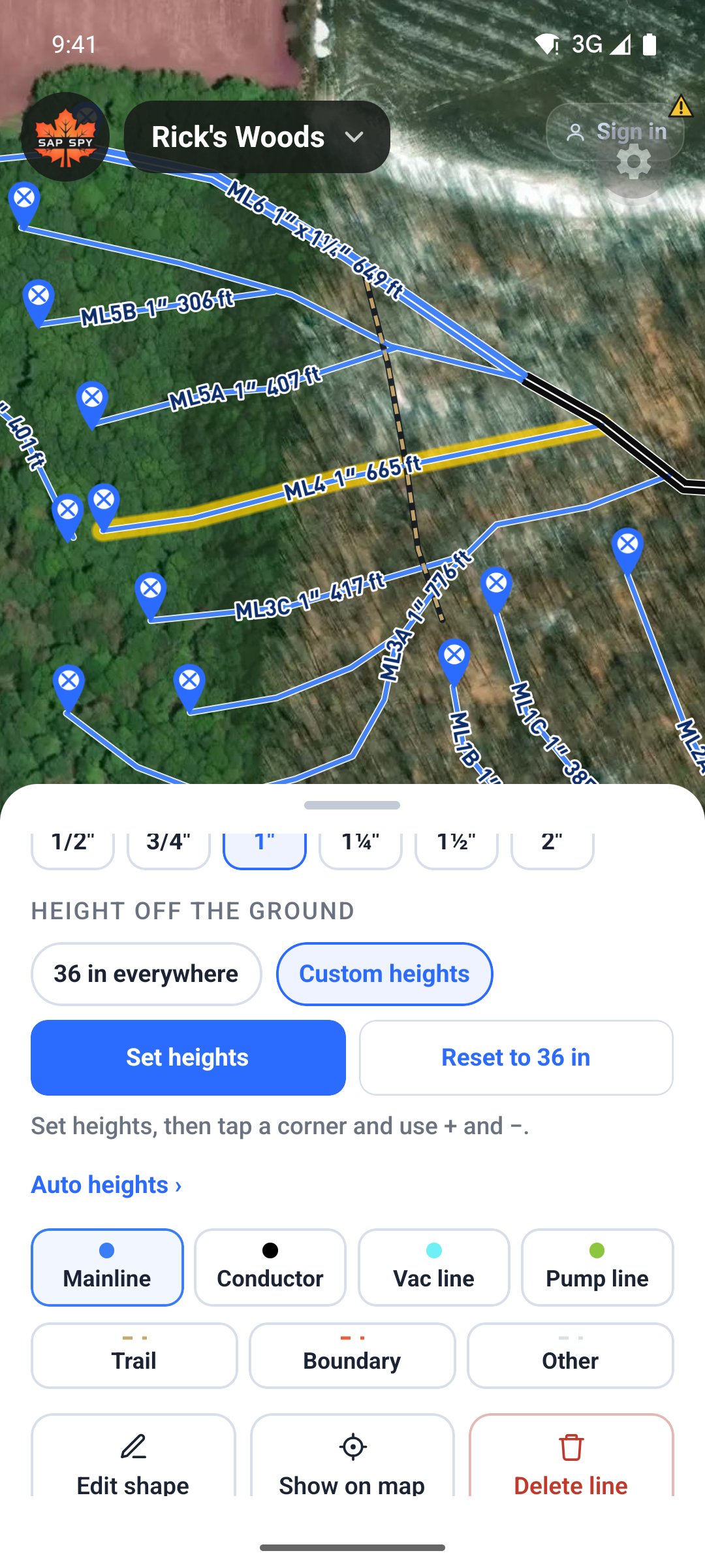 A mainline's card: Height off the ground